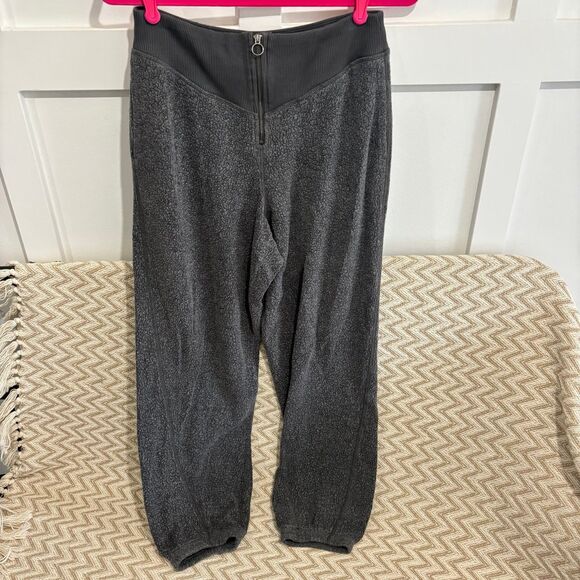 Aerie Sherpa Fleece Corset Zip Up Sweatpants - Picture 1 of 6